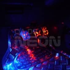 Pedaleira iluminada vermelha