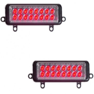 Par de Sinaleira Plana 12v em led Alto Brilho Vermelho