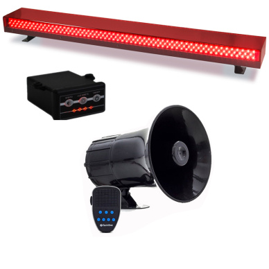 Kit ambul�ncia giroflex Barra 1.20mt vermelha e sirene