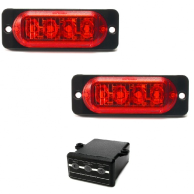 Estrobo Led vermelho SMD alta visualiza��o efeitos