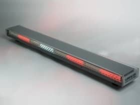 Giroled giroflex sinalizador barra 1.20mt 12v 24v vermelho branco