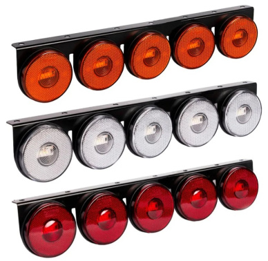Conjunto Lanterna Led 85mm 5 Marias Caminh�o Carreta 12v 24v
