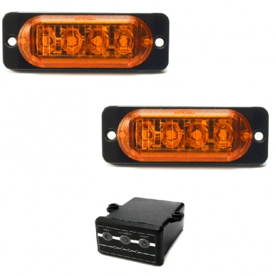 Estrobo Led �mbar SMD alta visualiza��o efeitos