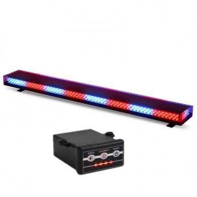 Giroled giroflex sinalizador barra 1.20mt 12v 24v azul vermelho