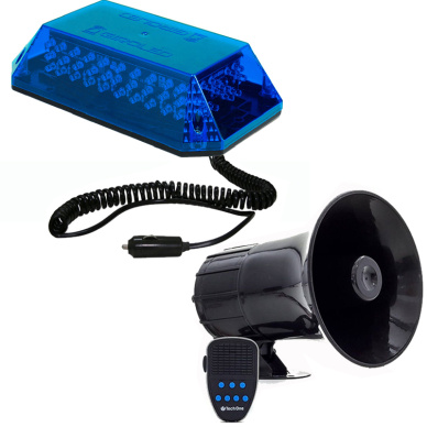 Giroled c�pula azul com im� e plug e sirene 12v