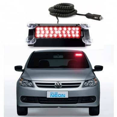 Estrobo Interno Para brisa Flash Vermelho 12/24V