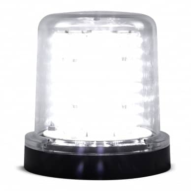 Giroled Giroflex redondo fixa��o por parafusos 128 leds 12vcc 24vcc branco