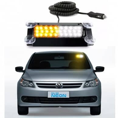 Estrobo Interno Para brisa Flash �mbar e Branco 12v/24v