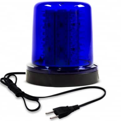 Giroled Giroflex redondo azul com fixa��o por parafusos com 64 leds bivolt 110/220v com tomada