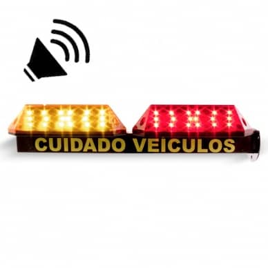 Sinalizador de Garagem Duplo Bivolt Bip Sonoro