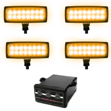 Estrobo duplo e Farol auxiliar duplo 12v ou24v �mbar