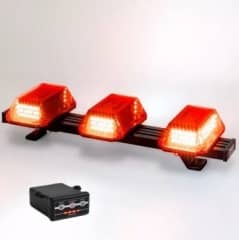 Giroled giroflex sinalizador barra 60cm c�pula 12v 24v vermelho