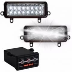 Par de Estrobo Led Branco Lateral Ou Frontal 12V ou 24V Com Efeitos