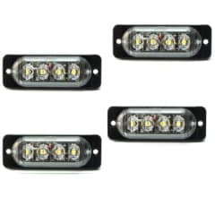 4 Sinaleira Lanterna bivolt 12v 24v Led SMD branca 0,8w