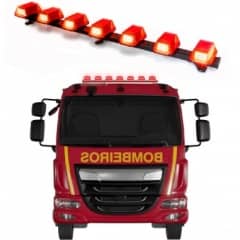 Giroflex 1.70mt 7 c�pulas 354 leds 12vcc 24vcc vermelho