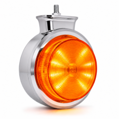 Lanterna  led Cromada Foguinho Bojuda Carca�a Caminh�o �mbar