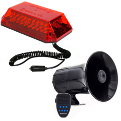 Giroled c�pula vermelho com im� e plug e sirene 12v