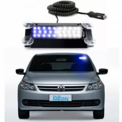 Estrobo Interno Para brisa Flash Azul e Branco 12v/24v