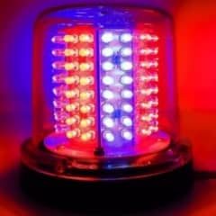 Giroled Giroflex redondo azul vermelho com fixa��o por parafusos com 128 leds bivolt 110/220v