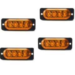 4 Sinaleira Lanterna bivolt 12v 24v Led SMD laranja 0,8w