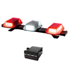 Giroled giroflex sinalizador barra 60cm c�pula 12v 24v vermelho branco