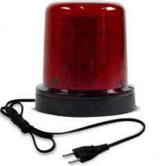 Giroled Giroflex redondo vermelho com fixa��o por parafusos com 64 leds bivolt 110/220v com tomada