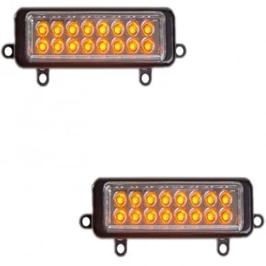 Par de Sinaleira Plana em led Alto Brilho �mbar